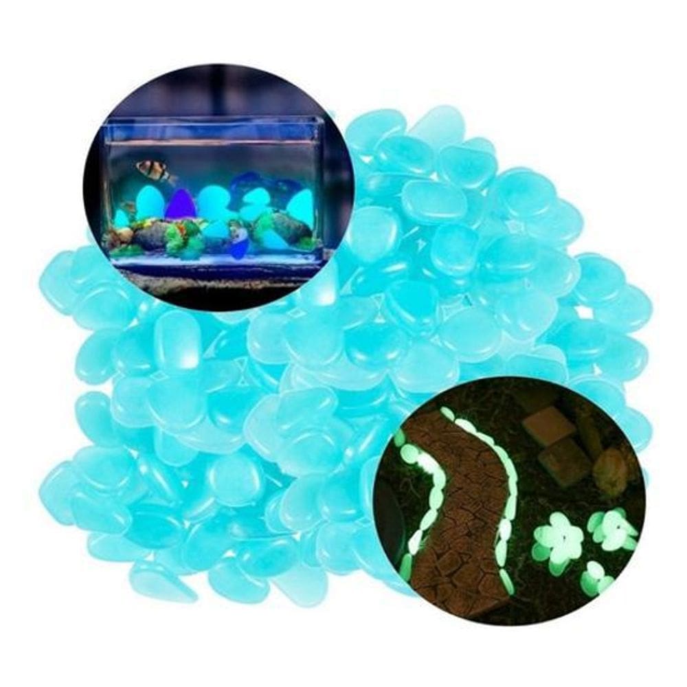 Kit 100 Pedras Luminosas Decoração Aquário Jardim J7452