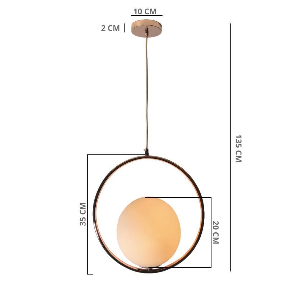 Lustre Pendente Bravalumi Pérola Daire Globo E27 Bivolt