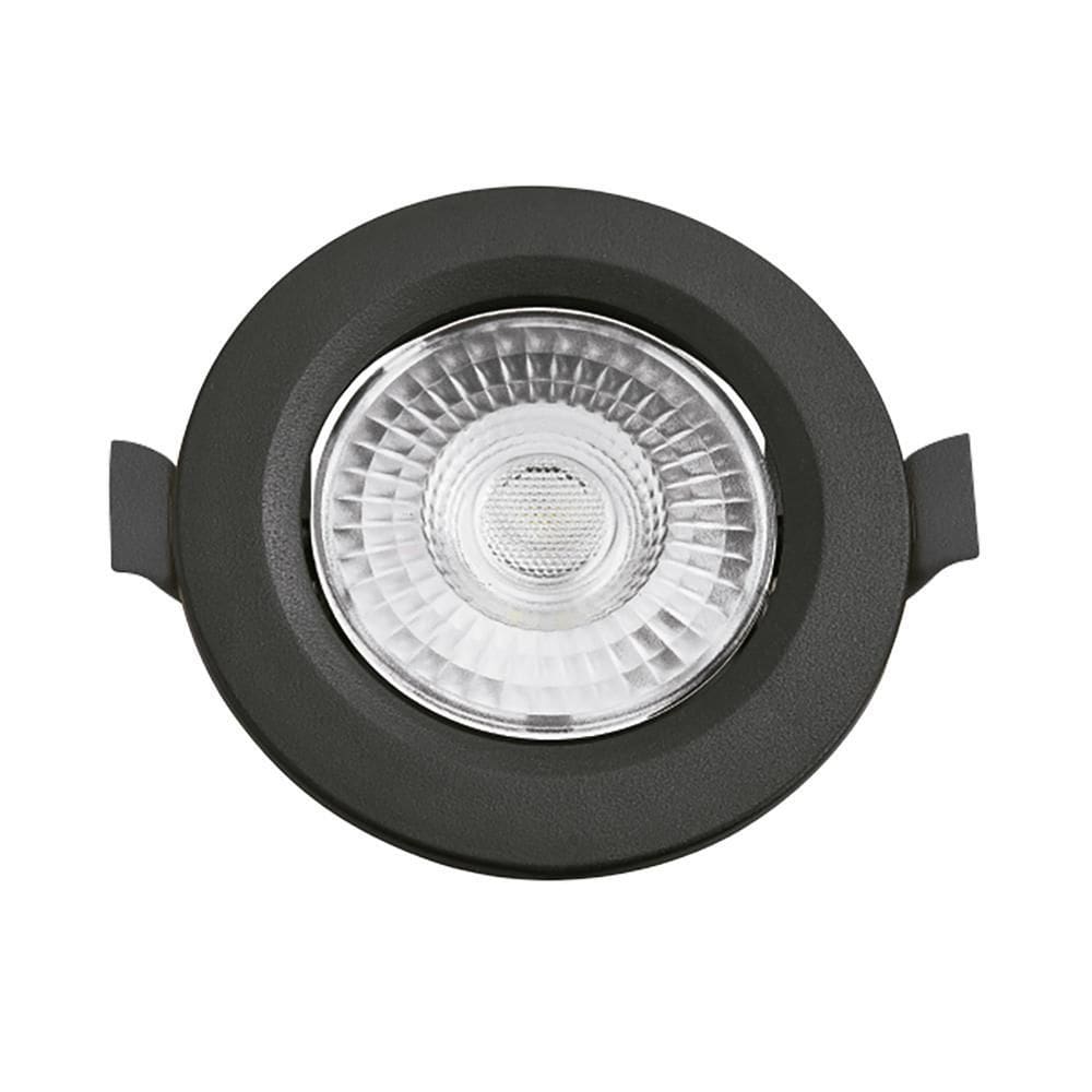 Spot de Led Embutir MR16 Redondo 6W Preto 6500K
