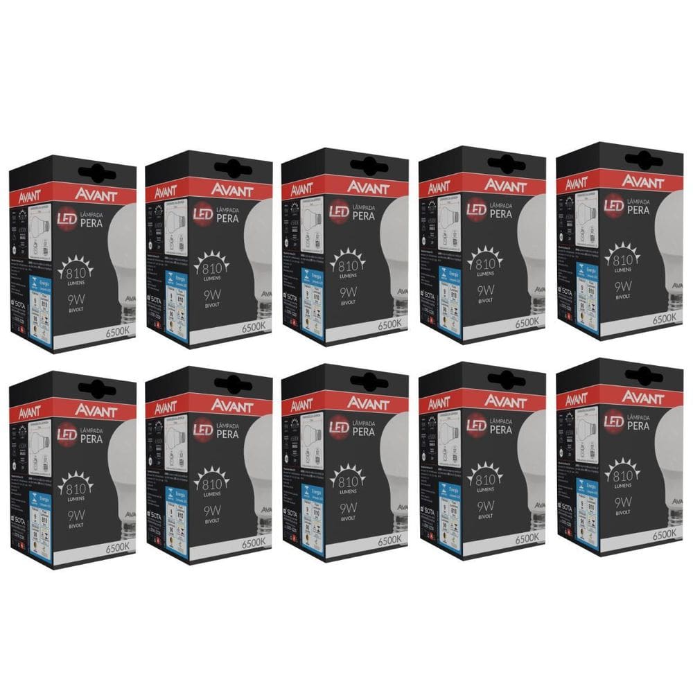 Lâmpada Led 9w Bulbo A60 Soquete E27 6500k Branca Fria Avant