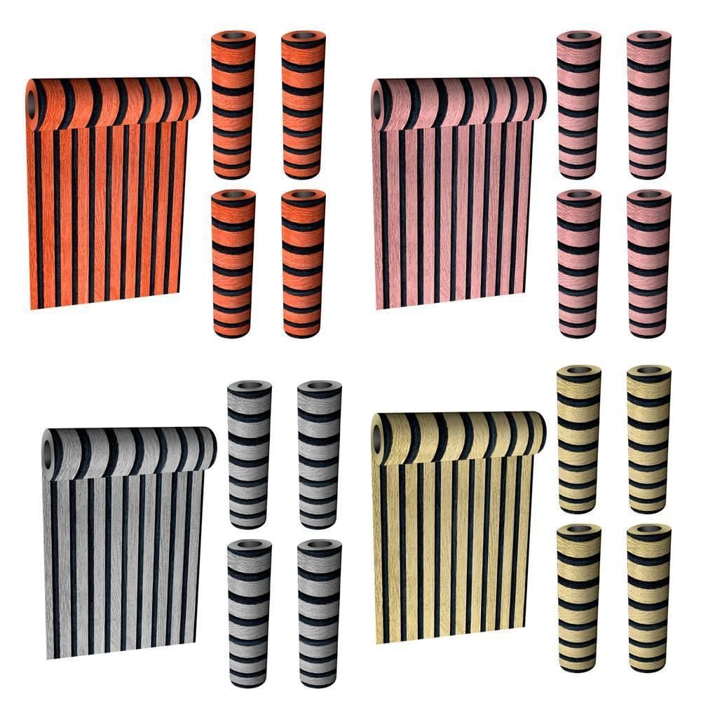 Papel Parede Adesivo Ripado Decorativo 4 Rolos 45Cm X 5M Rio