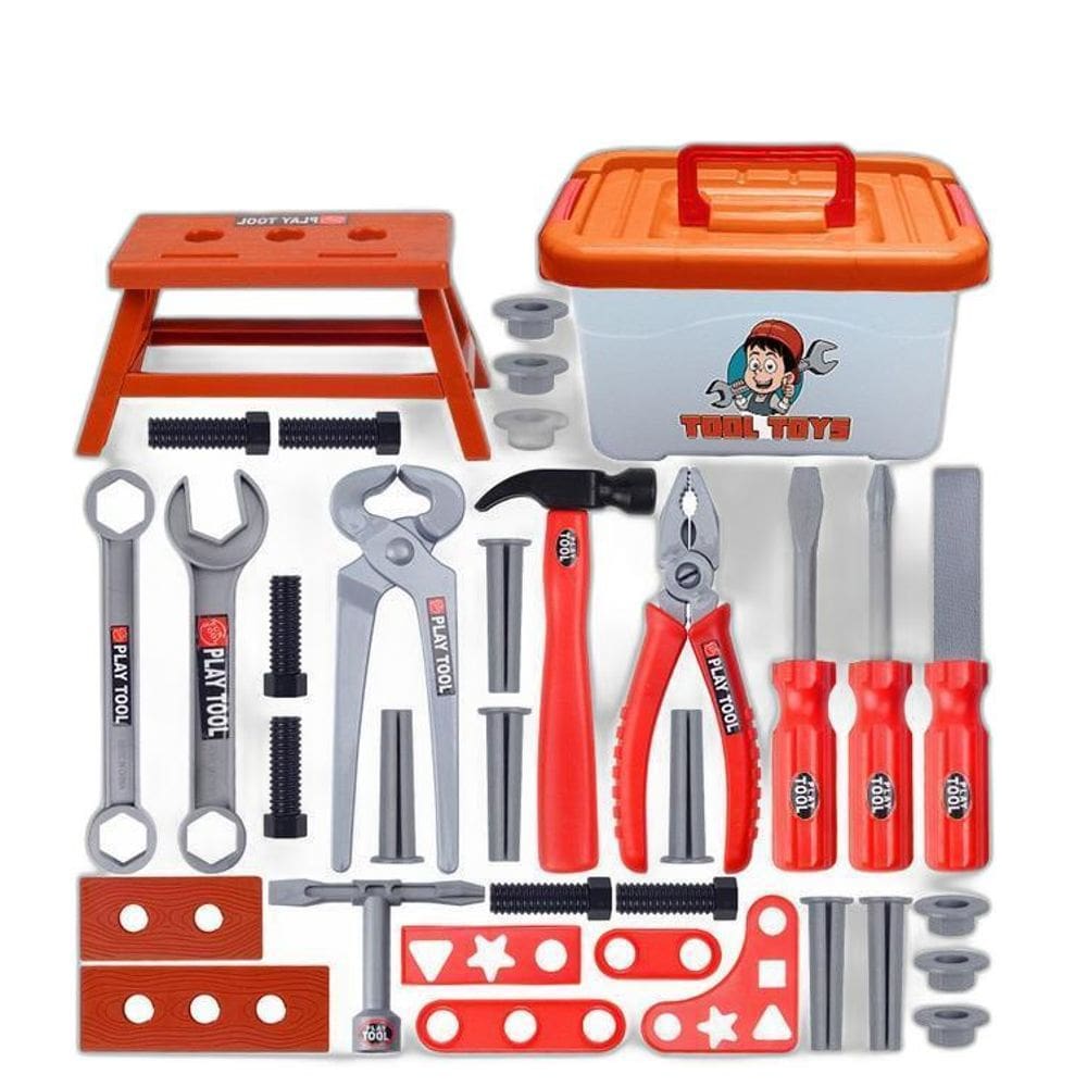 Kit Caixa De Ferramentas E Acessórios - Brinquedo 39 Peças