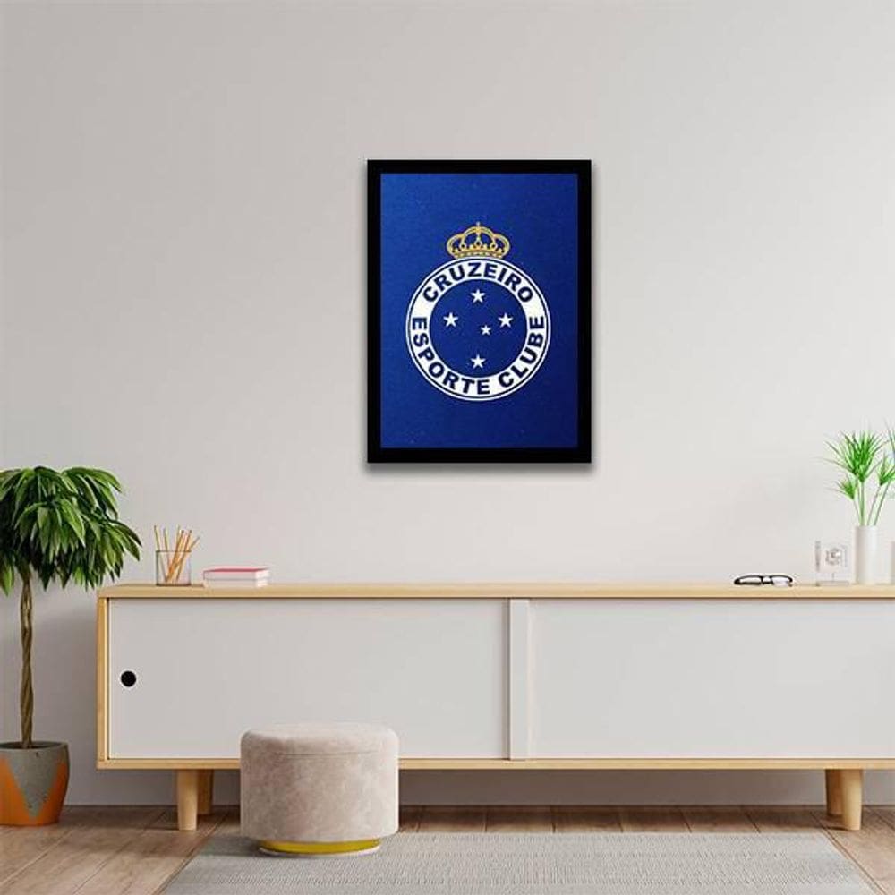Quadro Decorativo Escudo Cruzeiro 34x23Cm