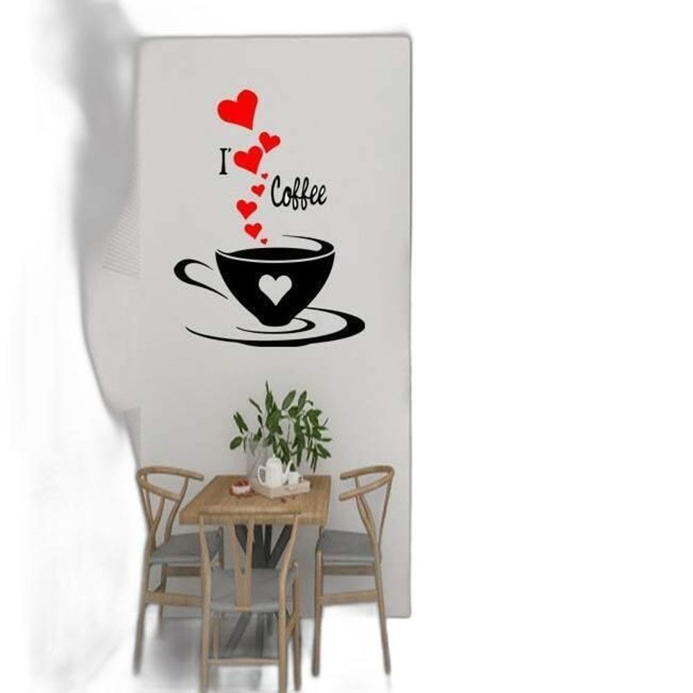 Adesivo De Parede I Love Café