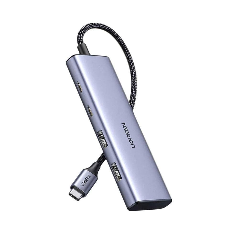 Hub Ugreen 4 em 1 USB C Macho - Transferência 5Gbps