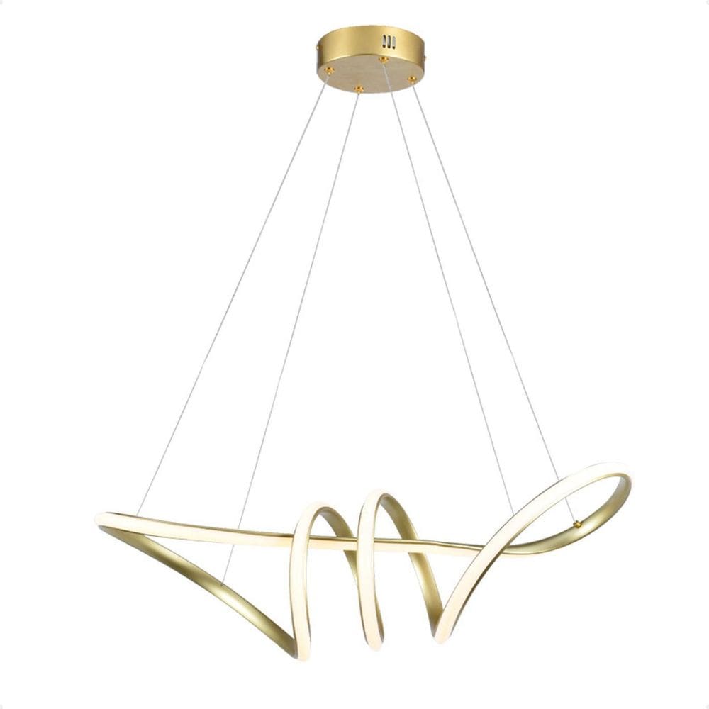 Pendente Led Moderno Taschibra Loop 38W 3000K Quente Ouro