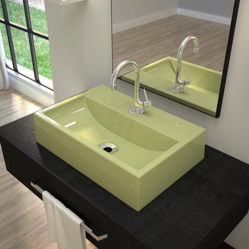 Kit Cuba Q45 Com Torneira 1198 Metal + Válvula 1`` (2,6cm) + Sifão Cromado + Flexível Verde Acqua
