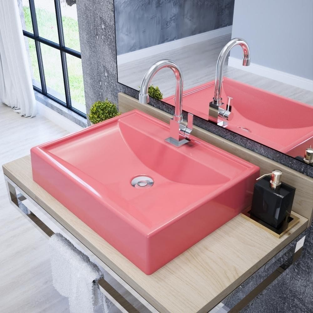 Kit Cuba Rt49 Com Válvula Click 1``b (2,6cm) + Sifão Pvc + Flexível Rosa