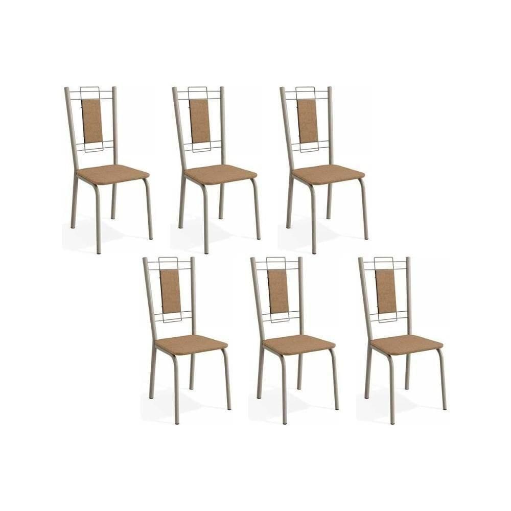 Kit 6 Cadeiras De Cozinha Florença 6 Un Niquel Kappesberg