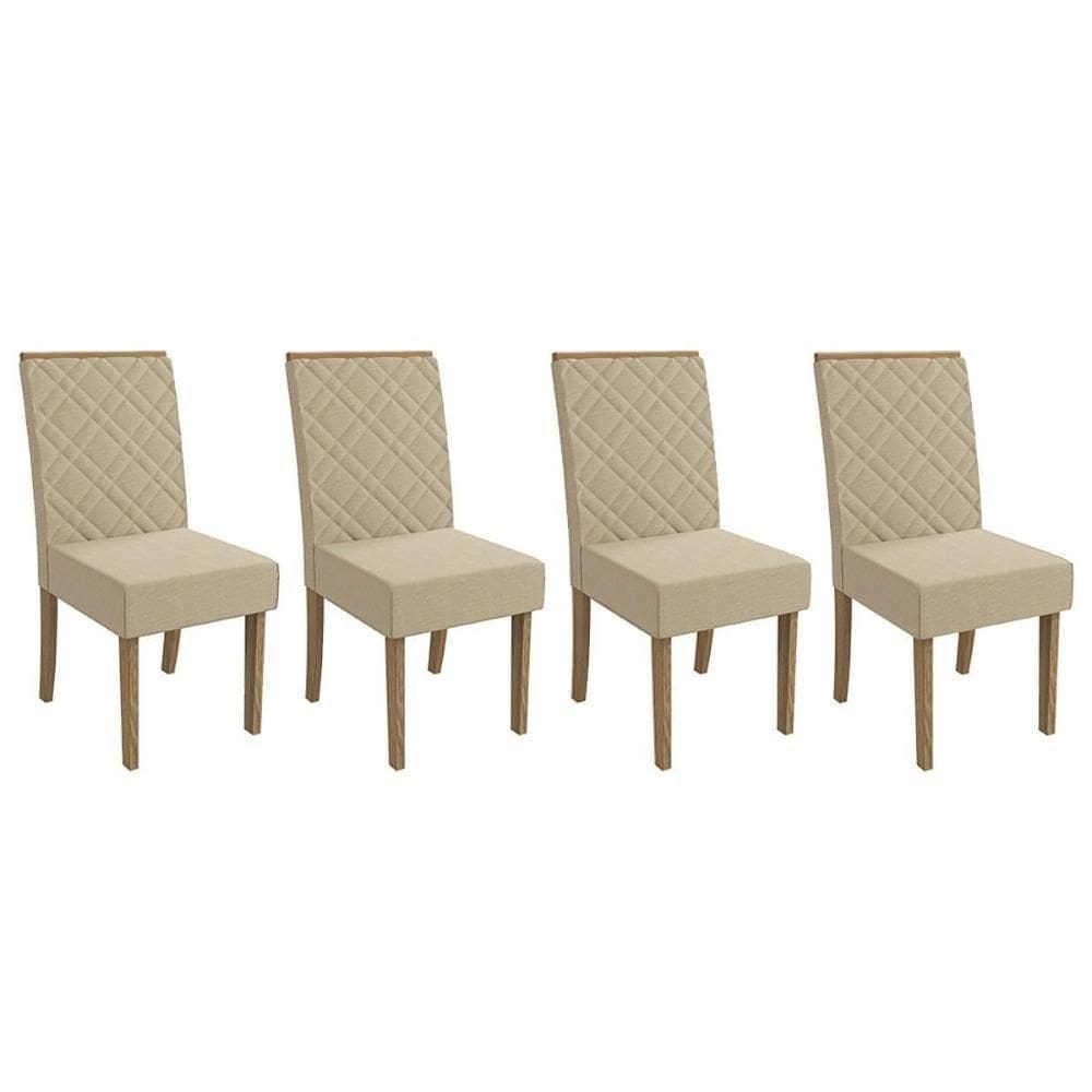 Kit 4 Cadeiras Sala Jantar 2cad149ng 4 Un - Kappesberg