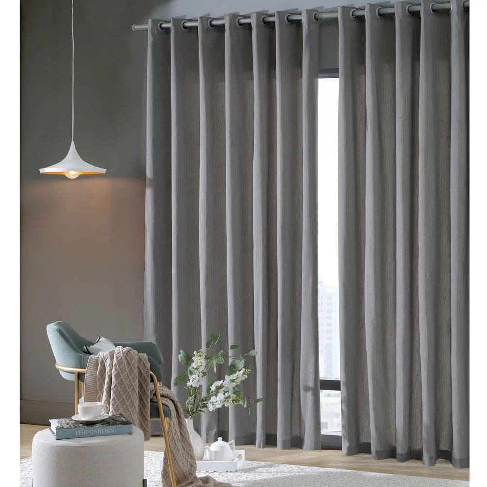 Cortina Rústica Bella Janela 2,00m x 1,60m Pantex Cor Cinza