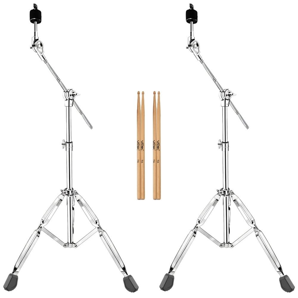 Estante Para Prato Bateria Girafa Voik VPPG-4 Aço + Baqueta 7A