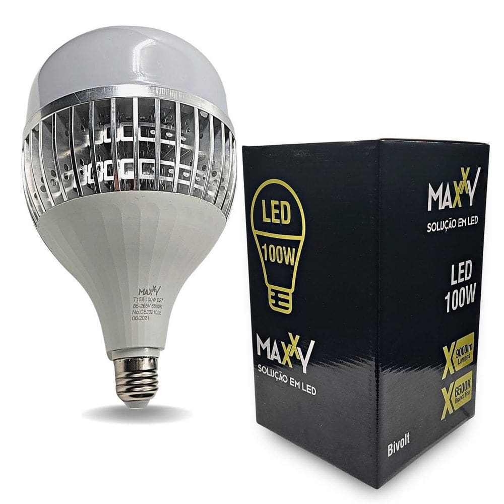 Lâmpada Bulbo 100w Fria E27 - Kit com 10 Unidades