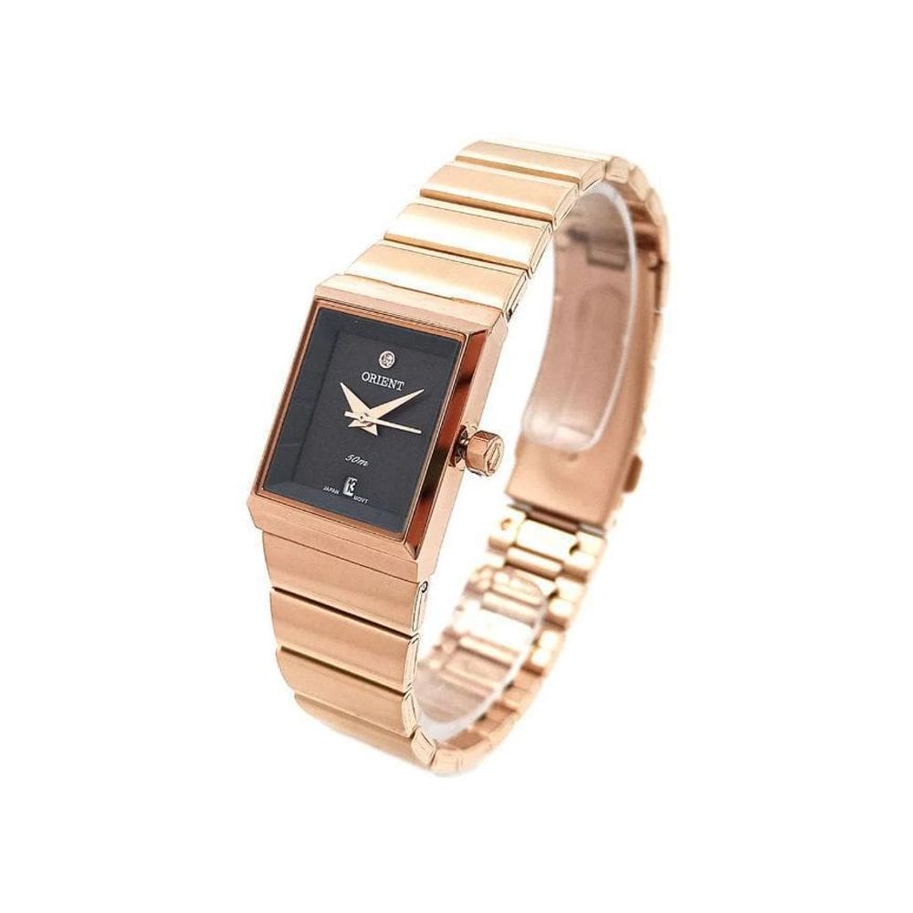 Relógio Feminino Orient Swarovski Ouro Rosê 5ATM