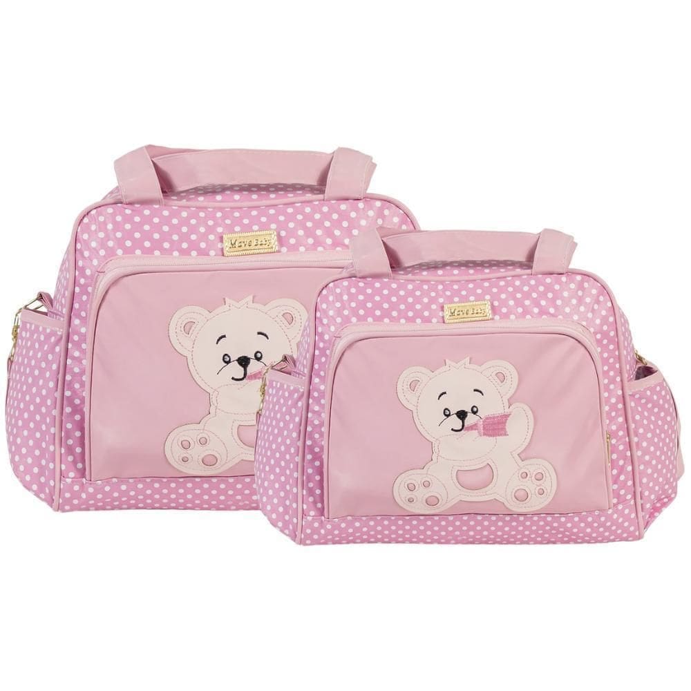 Kit Bolsas Maternidade Mave Baby Soft Bear Rosa