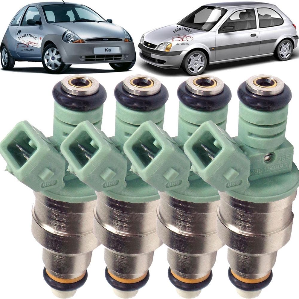 Kit 4 Bico Injetor Ford Ka Fiesta Courier 1.0 1.3 1996/1999
