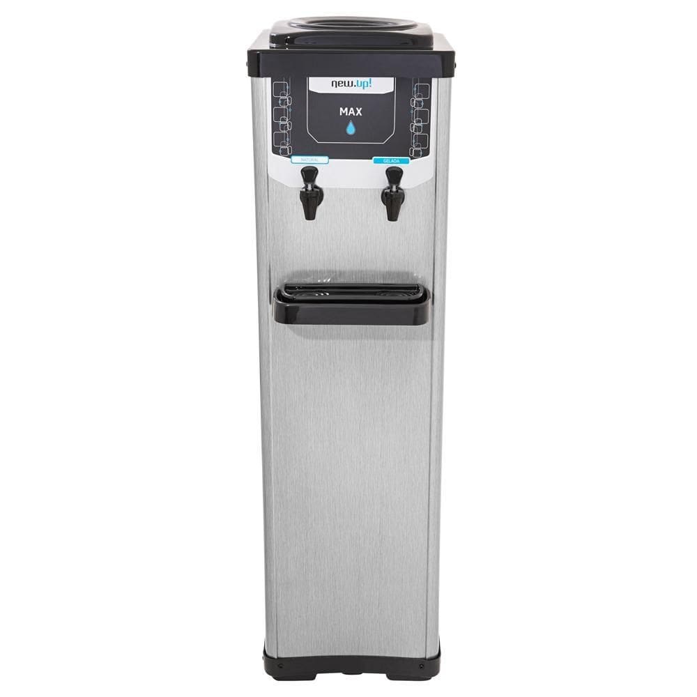 Bebedouro de Água de Coluna Max Refrigerado por Compressor Inox New.Up 127v