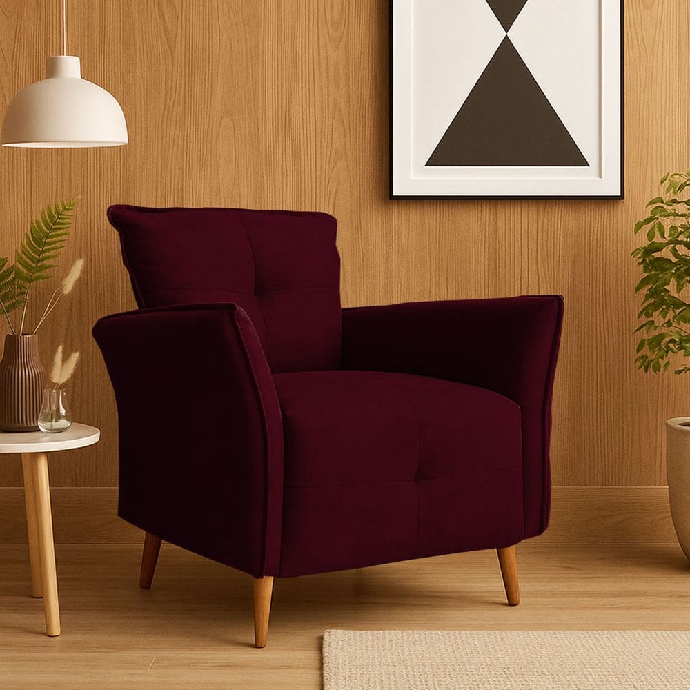 Poltronas Decorativas Para Sala De Estar E Recepção Monaliza Bordo