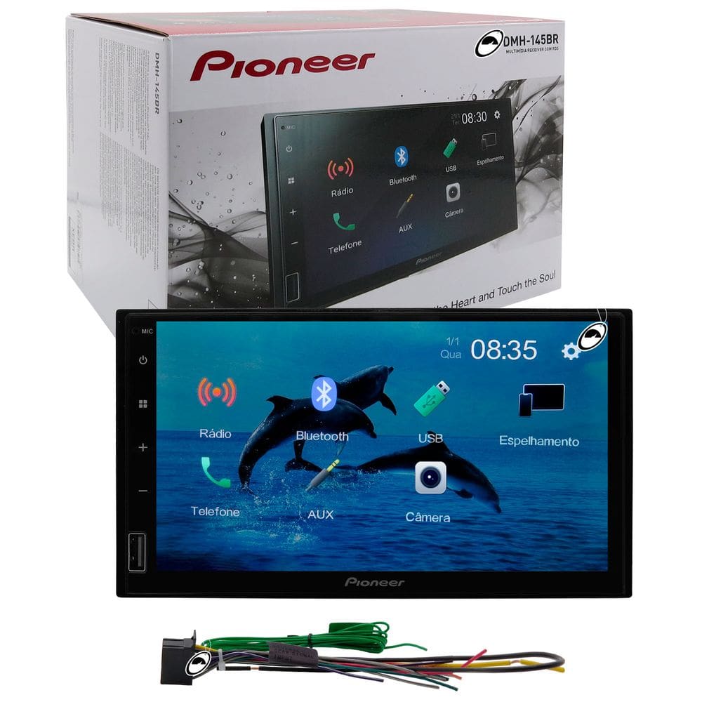 Multimídia Pioneer DMH-145BR Bluetooth Espelhamento Android