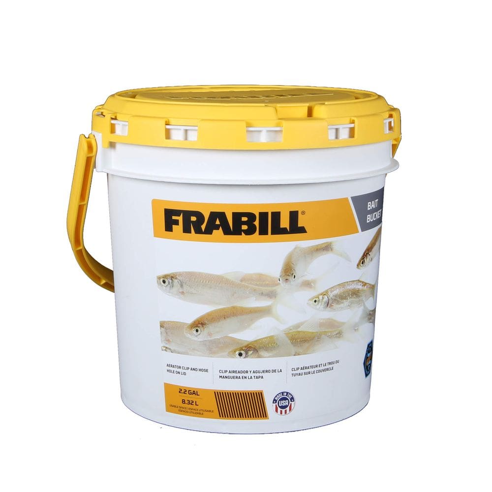 Balde de isca FRABILL 8.3L branco e amarelo (4820)