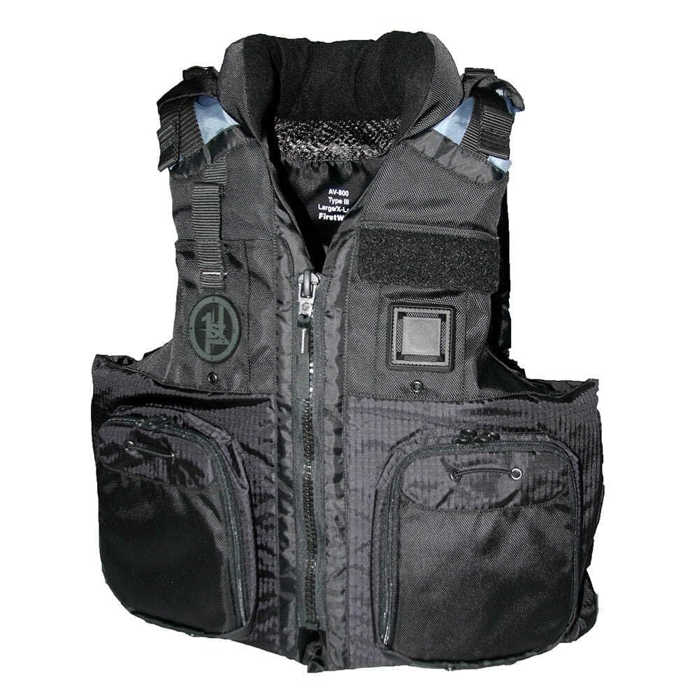 Relógio Flotation Vest First AV-800 de quatro bolsos de alta visibilidade amarelo