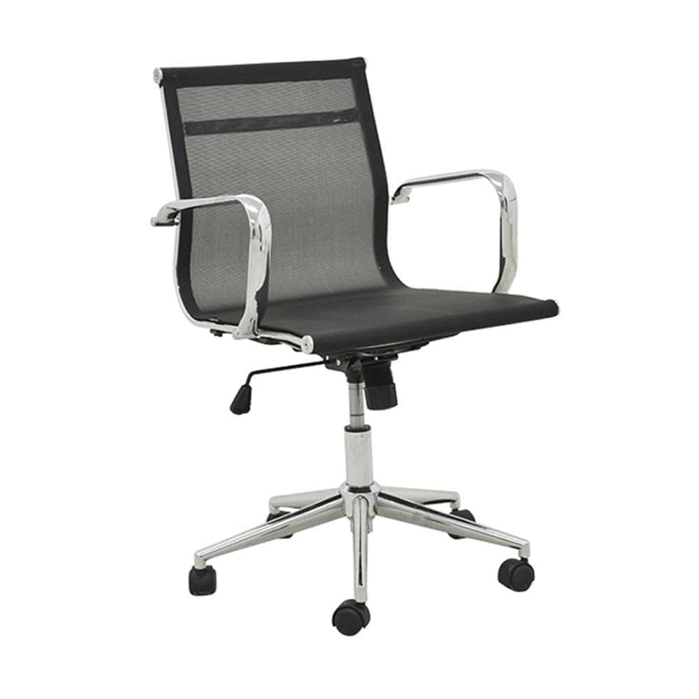 Cadeira Office Sevilha Tela Preta Baixa