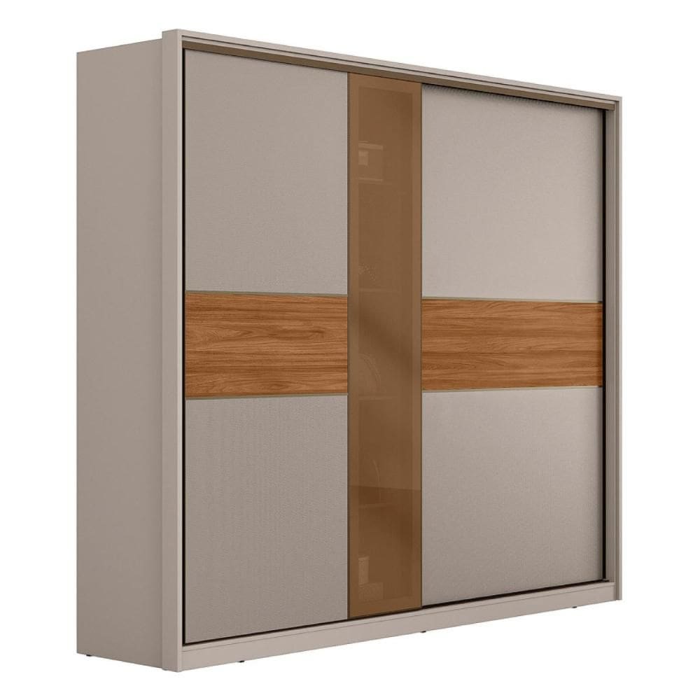 Guarda Roupa Casal Authentic 2 Portas Deslizantes com Vidro Reflecta - Demartêz