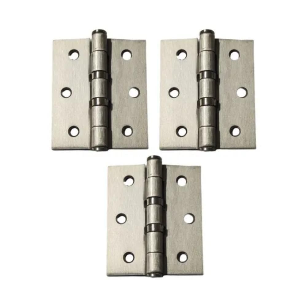 Dobradiça Inox Com Rolamento 3 X 2,5 Escovada - Cartela C/03