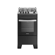 Fogão 4 Bocas Com Mesa Inox Atlas Atenas Bivolt Preto