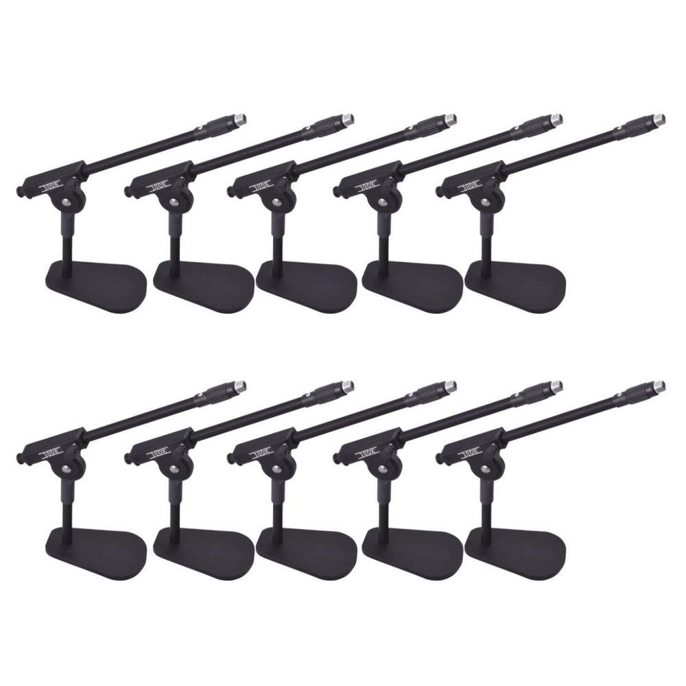 Kit 10 Suporte Microfone Mesa Bumbo Amplificador Metal Ibox