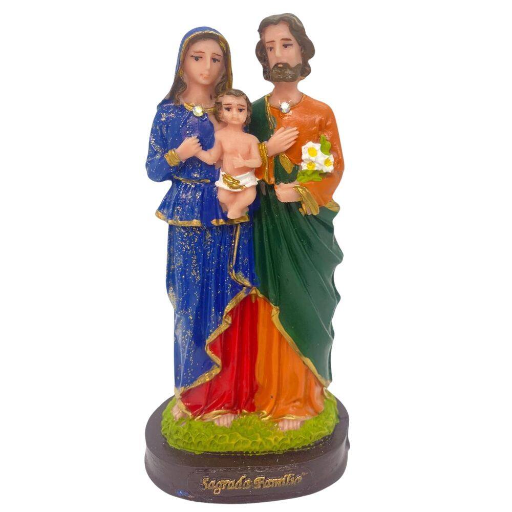 Escultura Sagrada Família 15 Cm Em Resina - União
