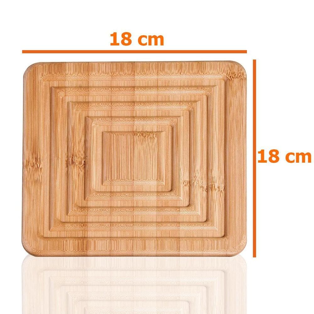 Descanso Suporte Panela Apoio Para Panela Bamboo 2 Peças