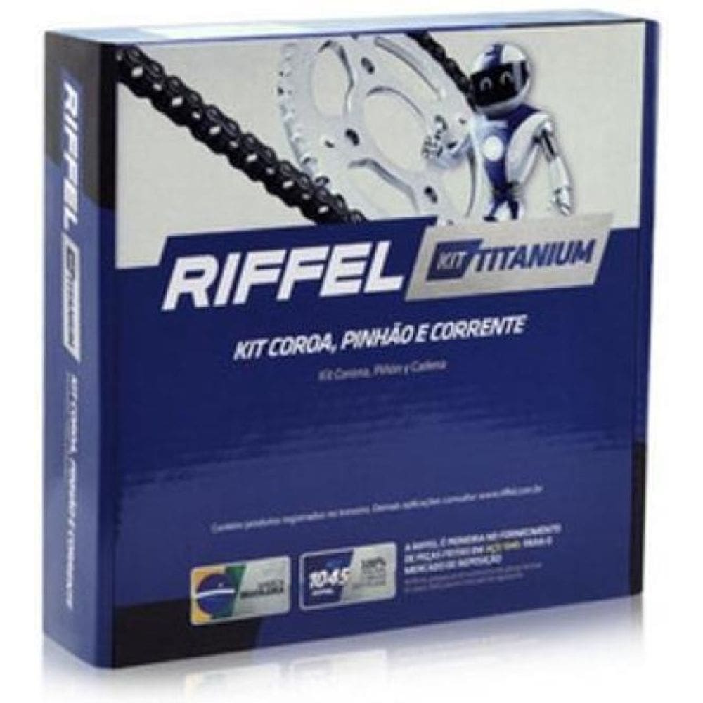 Kit Relação Titan 150 Fan Cg Transmissão Riffel 1045 Fan150