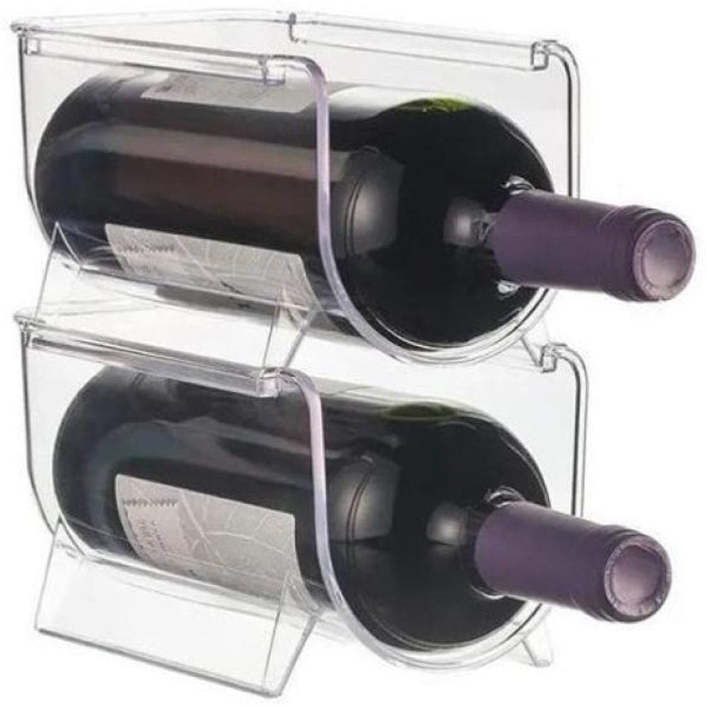 Kit 6X Suporte Organizador De Garrafas Empilhável Vinho