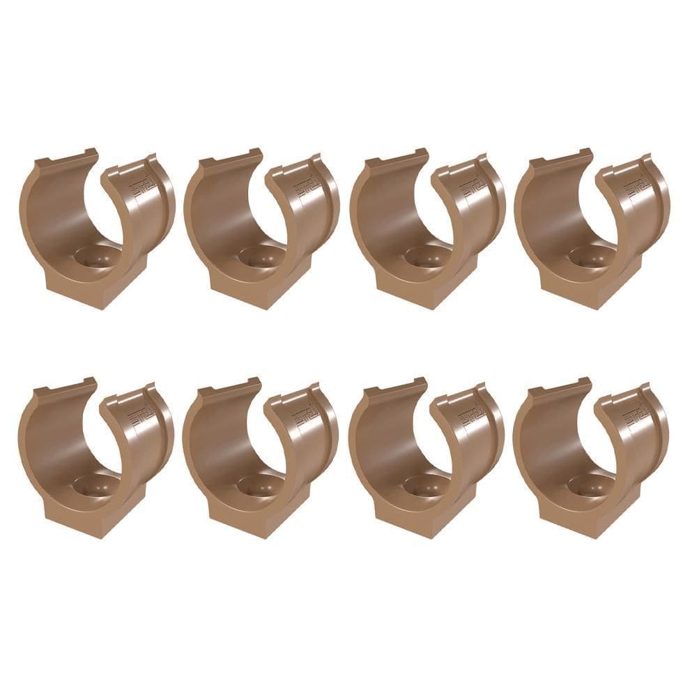 Kit 8 Abraçadeira Impacto Cano 25Mm 3/4`` Marrom Estrela