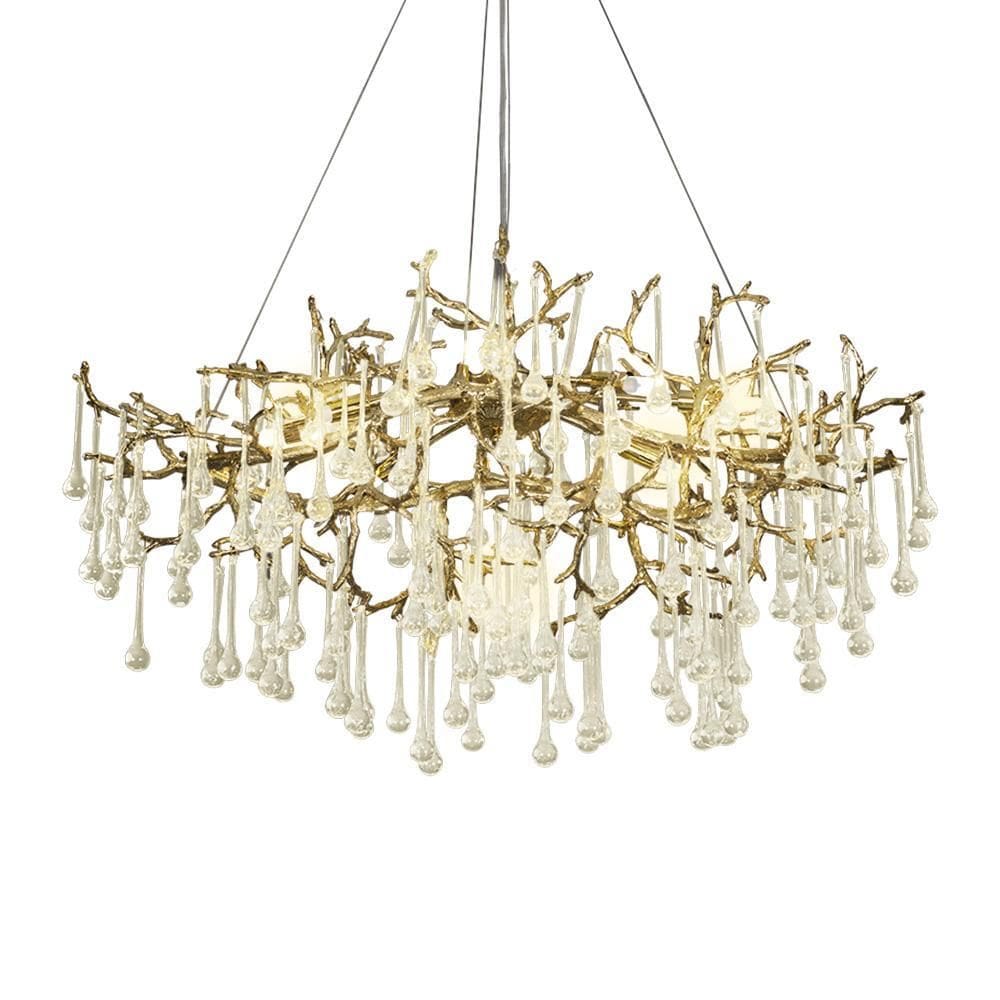 Lustre Pendente Blumenau Serena G9 Bivolt Dourado