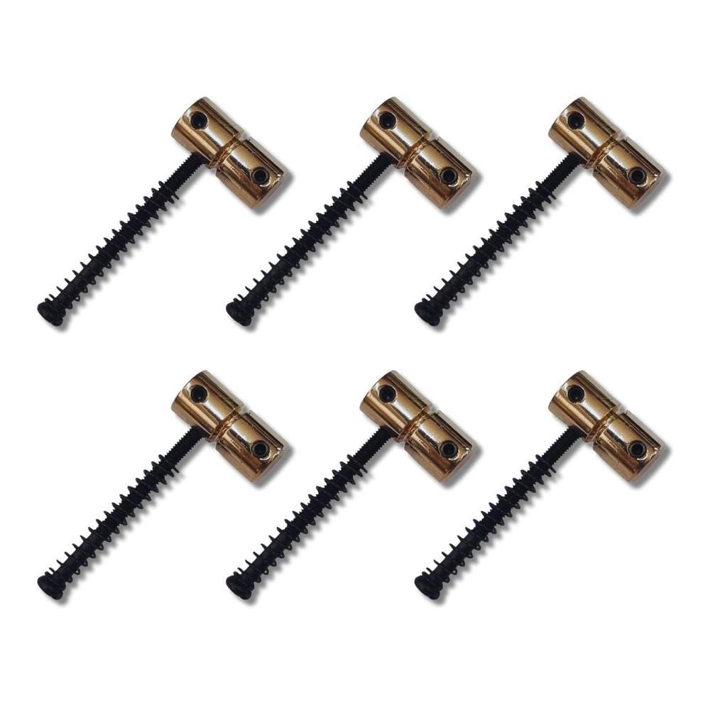 Kit 6 Saddle Ponte Baixo Vintage Dourado