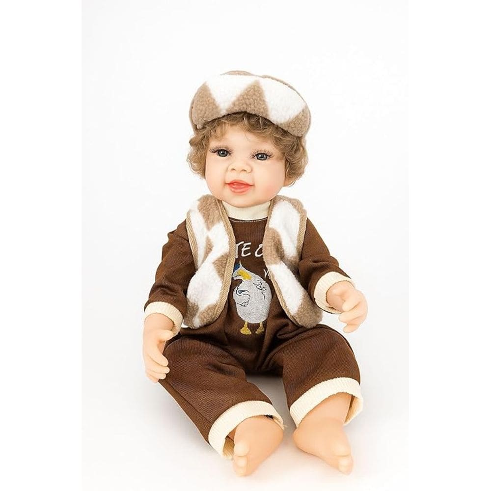 Boneca Bebê Reborn Bebê Realista Acompanha Roupinha e Boina 40 Cm
