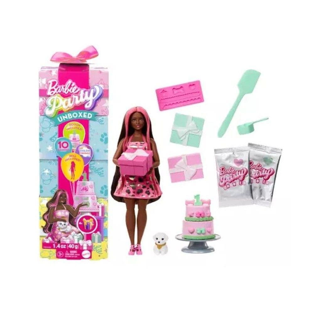 Barbie Festa na Caixa - NEGRA - Mattel JFG68