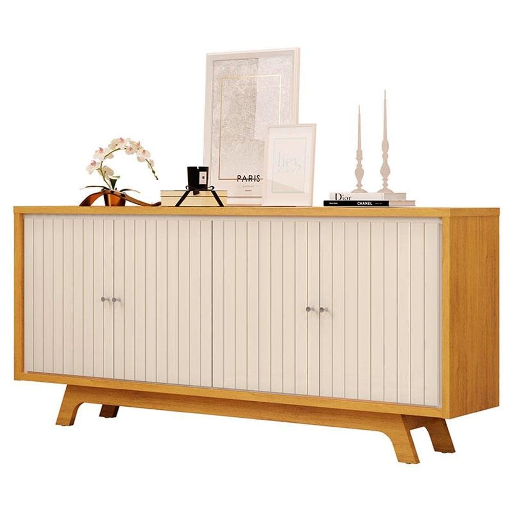 Aparador para Sala Buffet Mercuri Cedro Off White - DJ Móveis