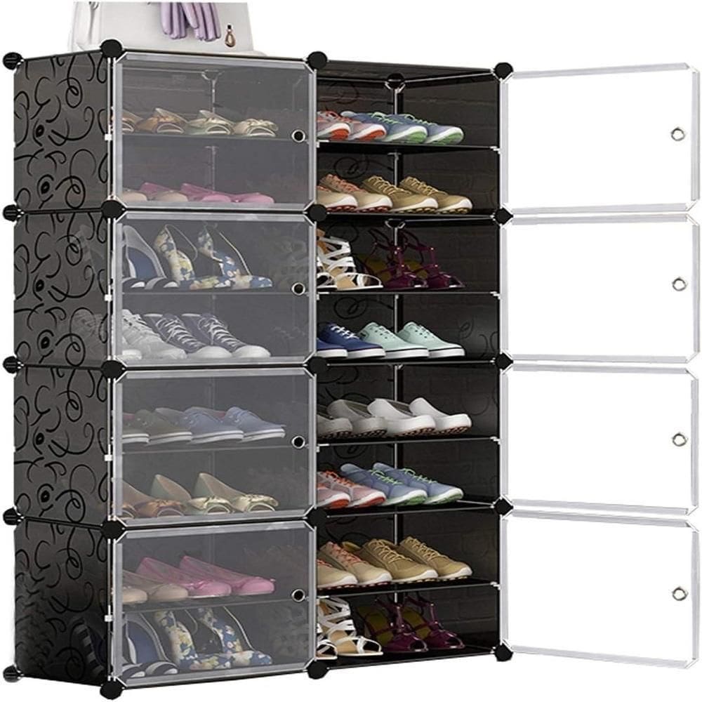 Sapateira Dupla Gigante Armario Modular Ajustavel Organizador 16 Prateleiras Grande 32 P