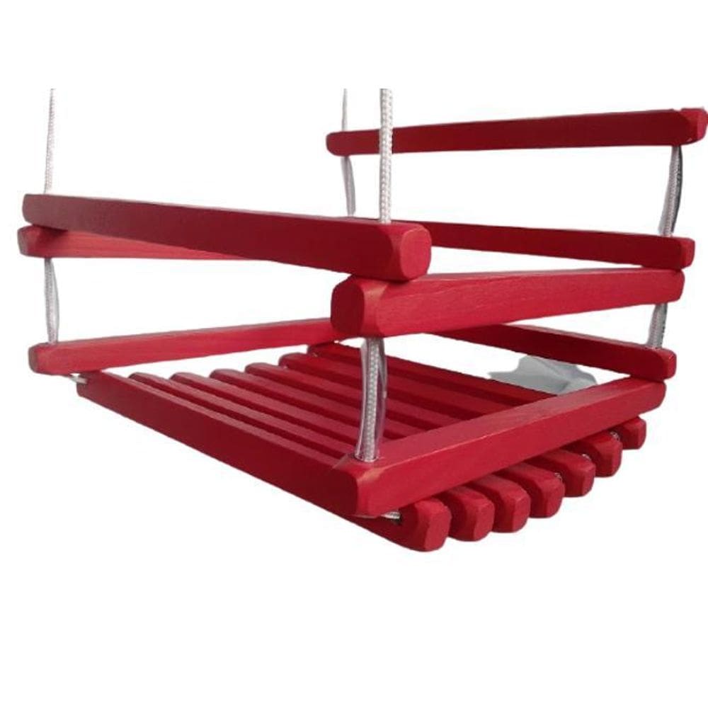 Balanço Madeira 35X35 Vermelho