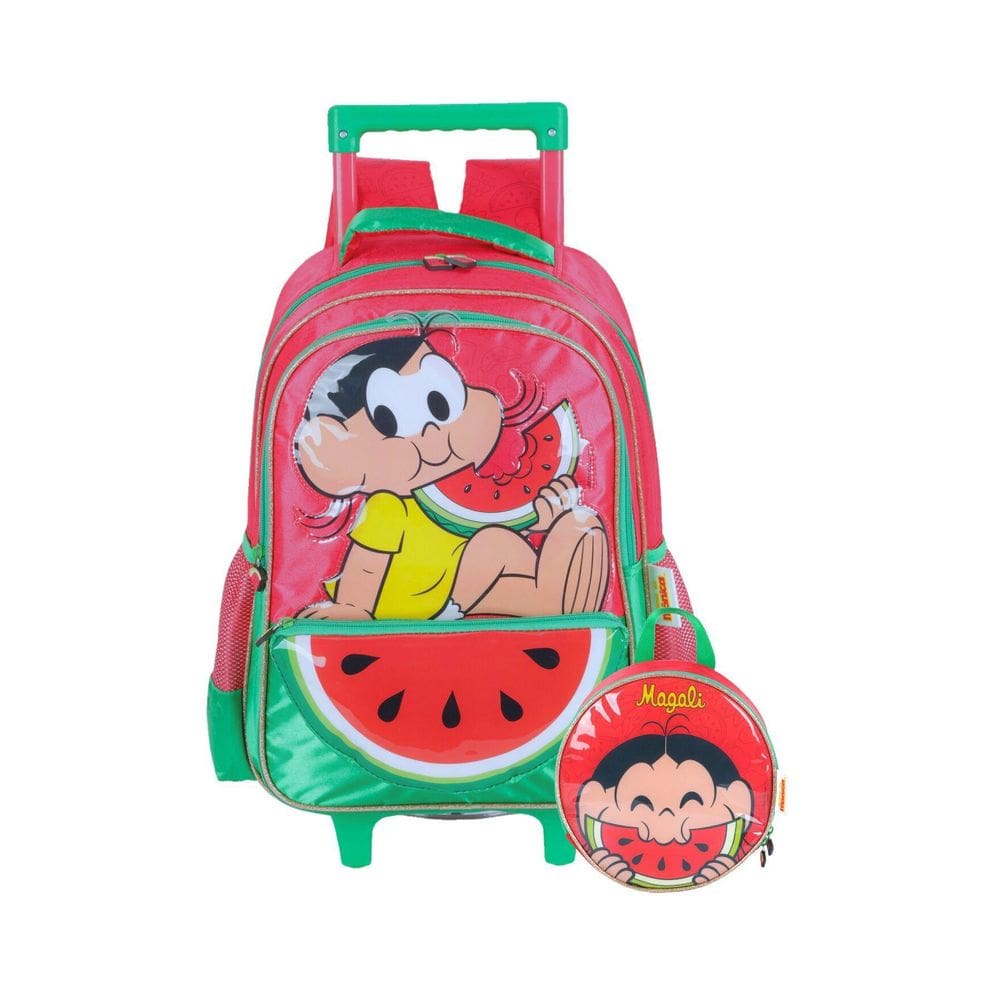 Kit Turma Da Monica Mochila R + Lancheira Térmica - Vermelho