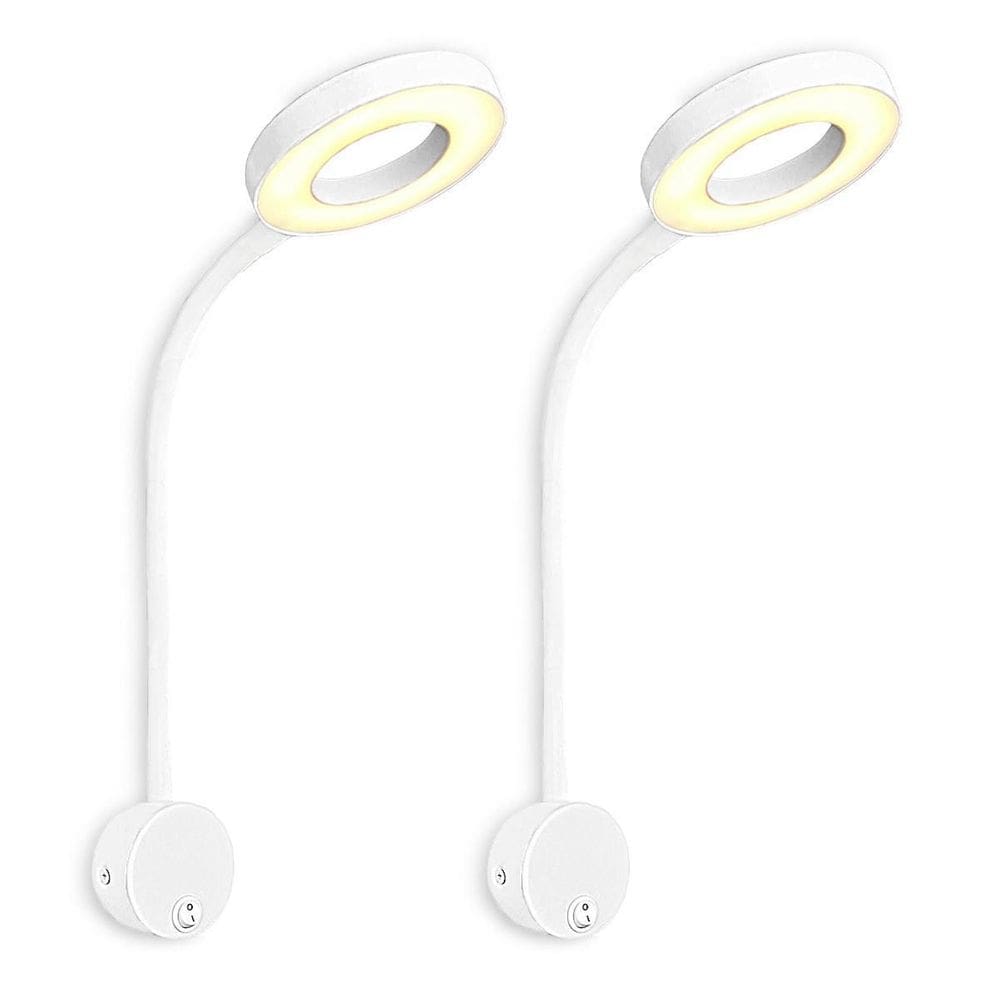 Kit 2 Arandela Leitura Direcionável Cabeceira Led 5W 3000K