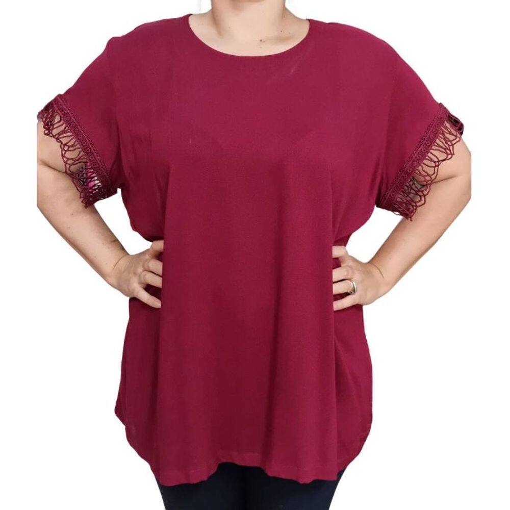 Blusa Feminina Detalhes MC Raio de Luz Marsala