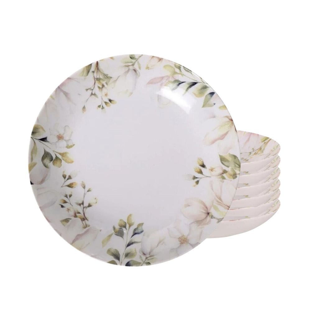 Jogo De Pratos Fundo 22Cm 6Pçs Porcelana Magnolia Tramontina