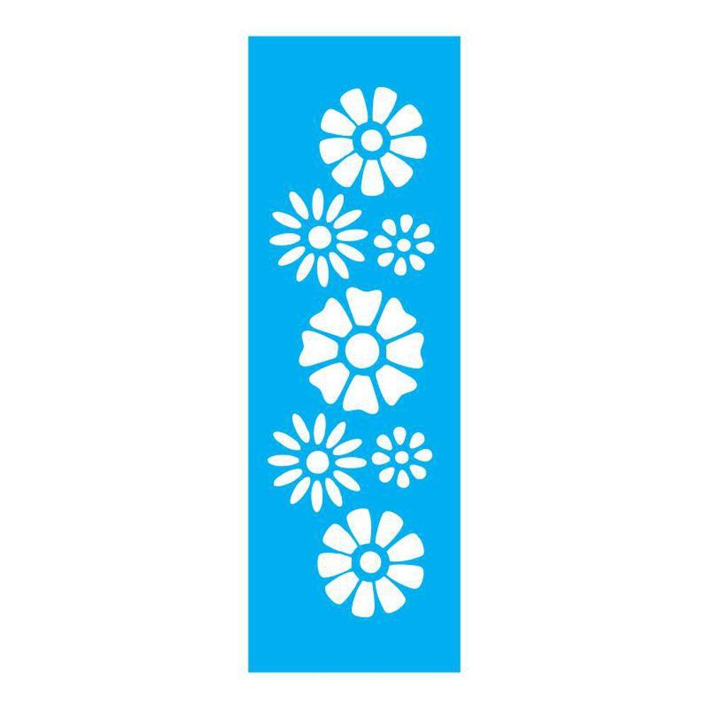 Stencil Tamako Flores - 10X30Cm - Ref 7630