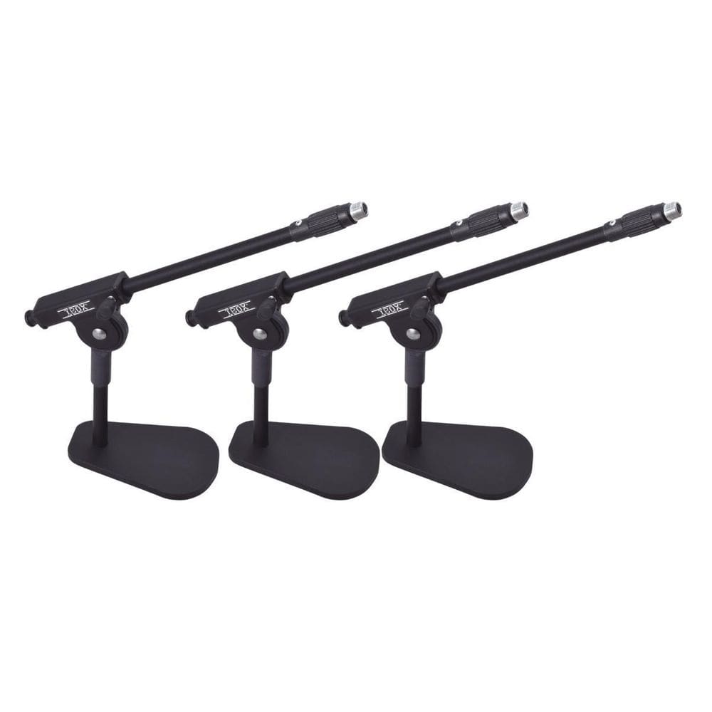 Kit 3 Suporte Microfone Mesa Bumbo Amplificador Metal Ibox
