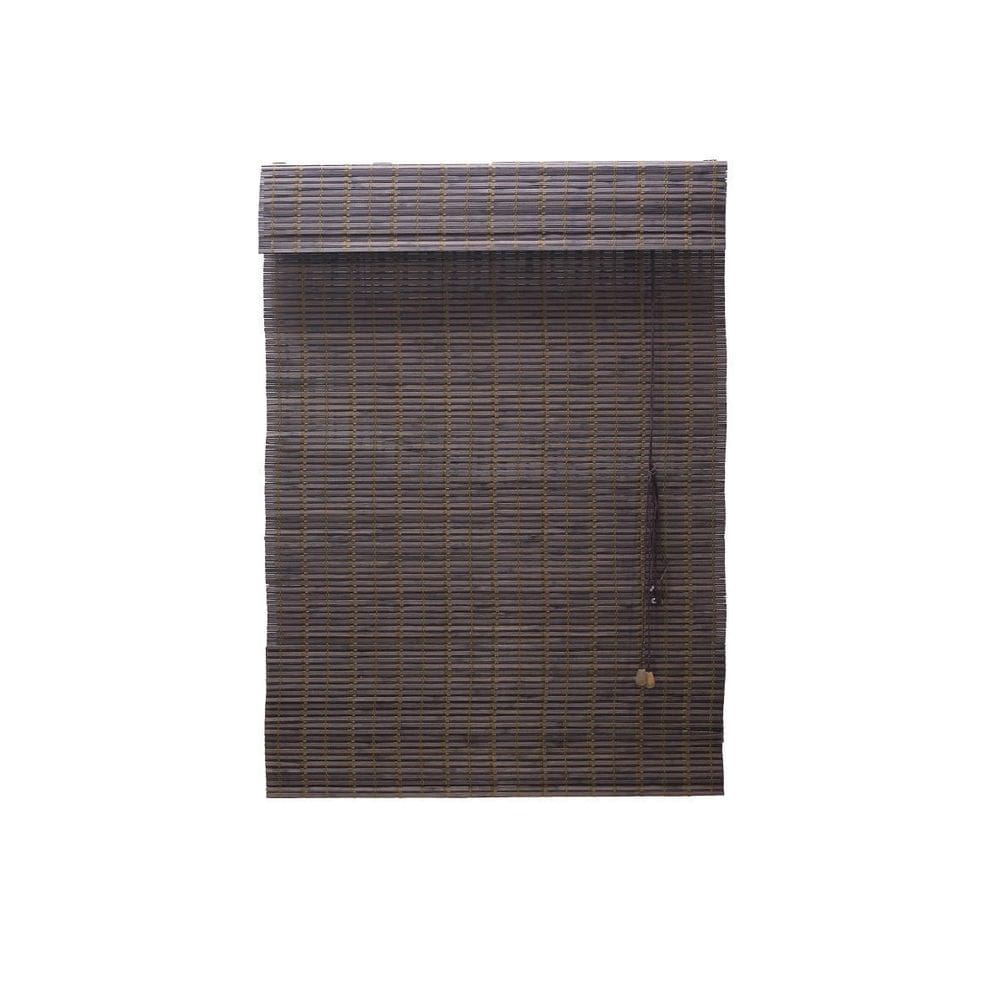 Persiana Bambu Romana Marrom 80 L X 160 A Cm Cortina Madeira