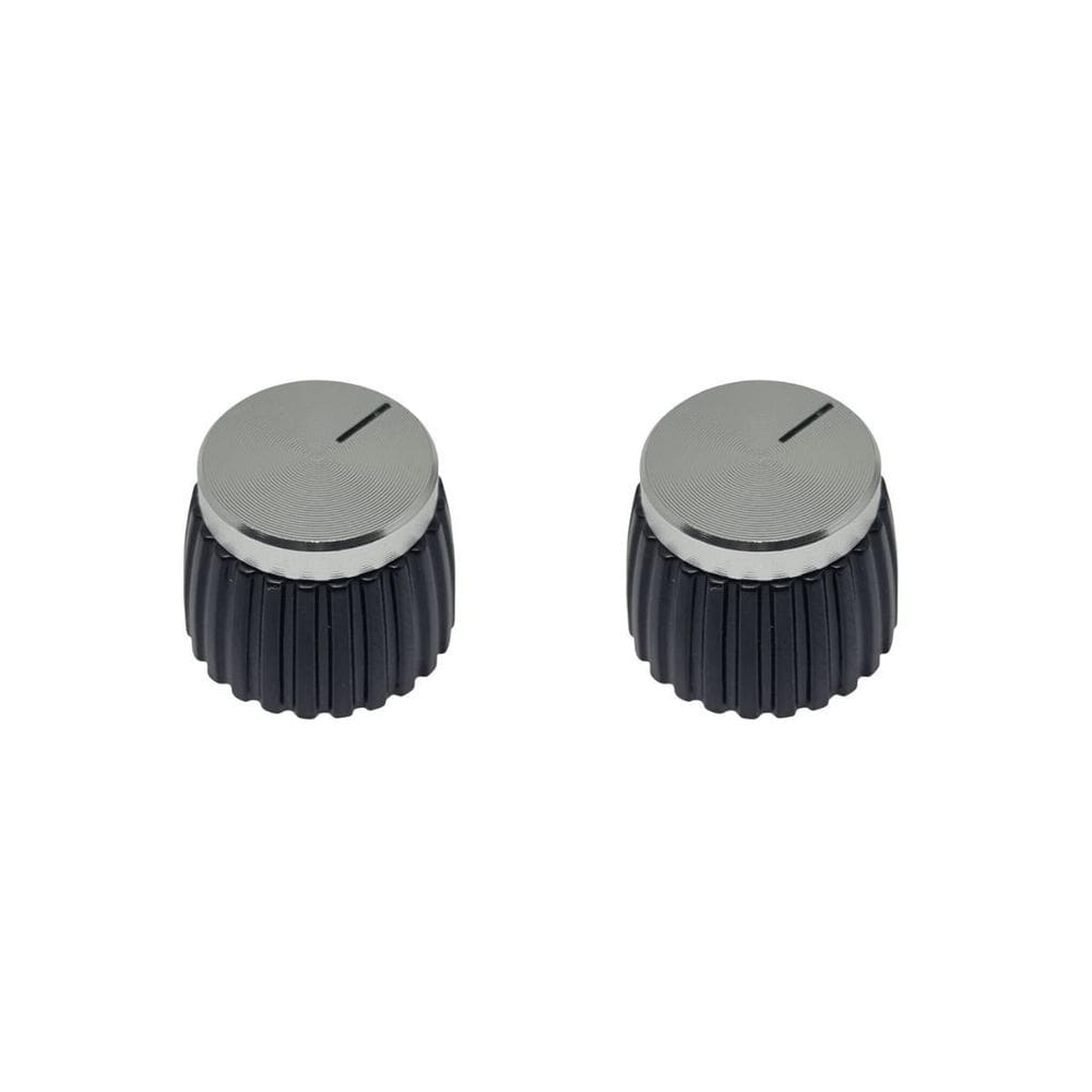 Kit 2 Knob Amplificador Estilo Marshall Prateado Silver